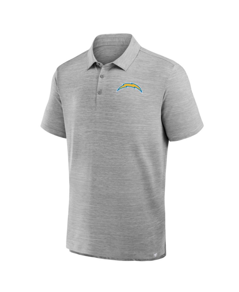 Men's Heather Gray Los Angeles Chargers Clutch Polo Shirt