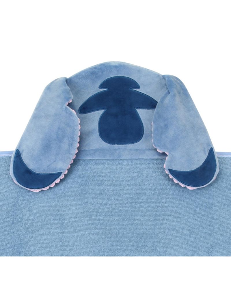 Baby Lambs and Ivy Disney Stitch Luxury Blue Cotton Terry Hooded Bath Towel