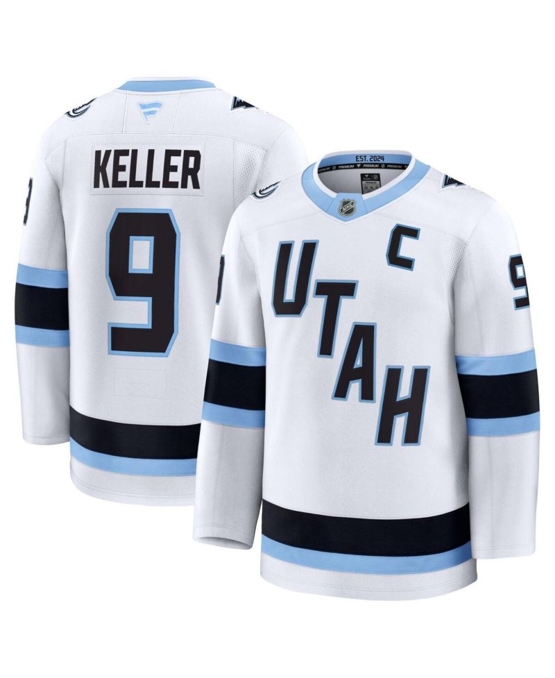 Men's Clayton Keller White Utah Mammoth Away Premium Player Jersey