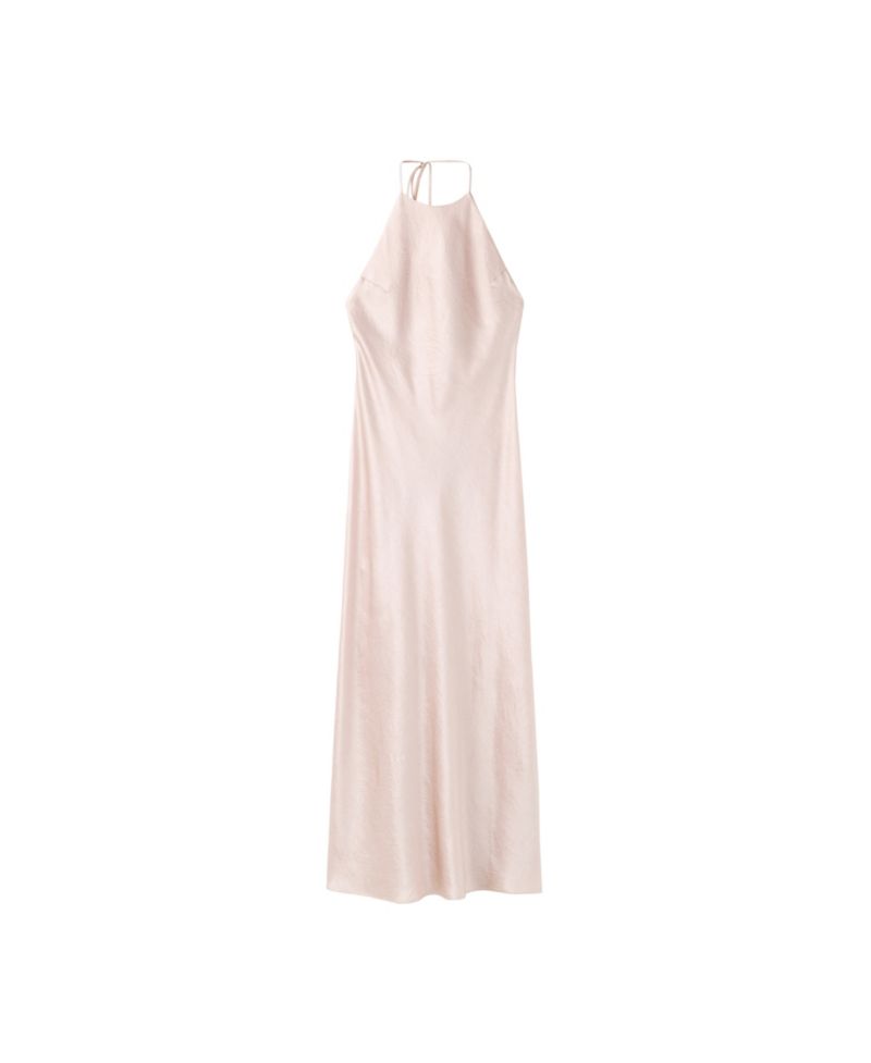 Women's Satin Halter Dress