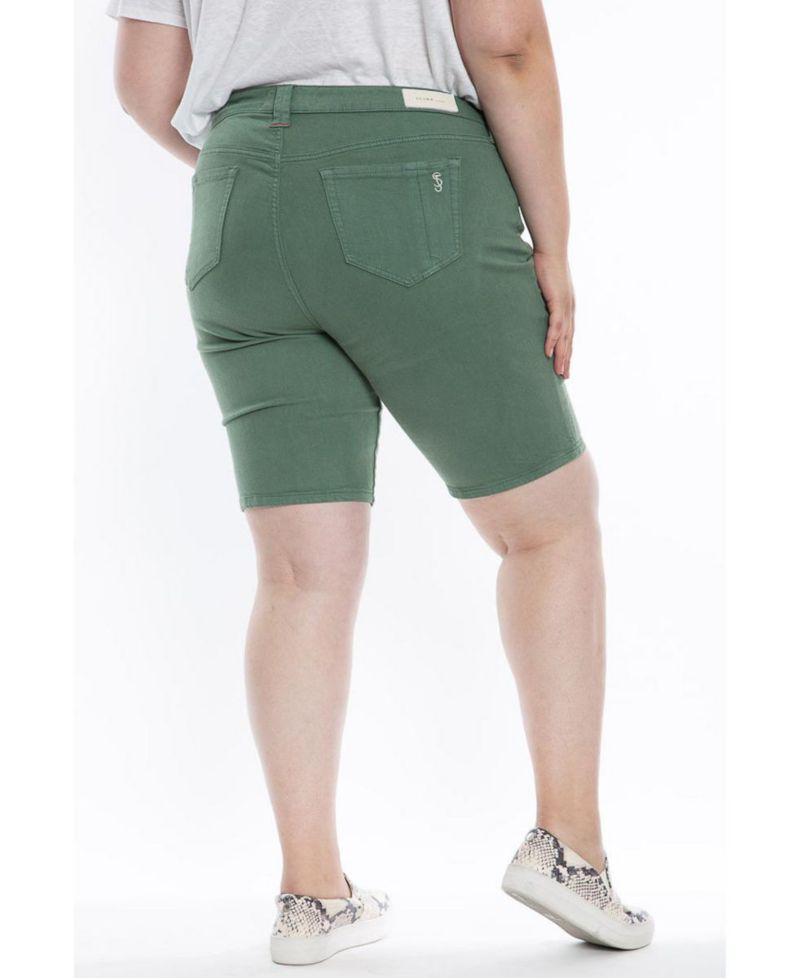 Plus Size Mid Rise Bermuda Shorts