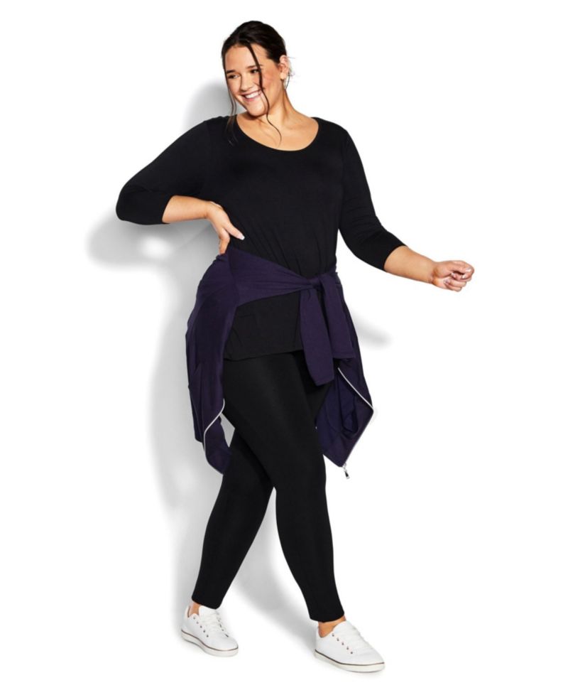Women's Plus Size Tall Pull On Ponte Pant
