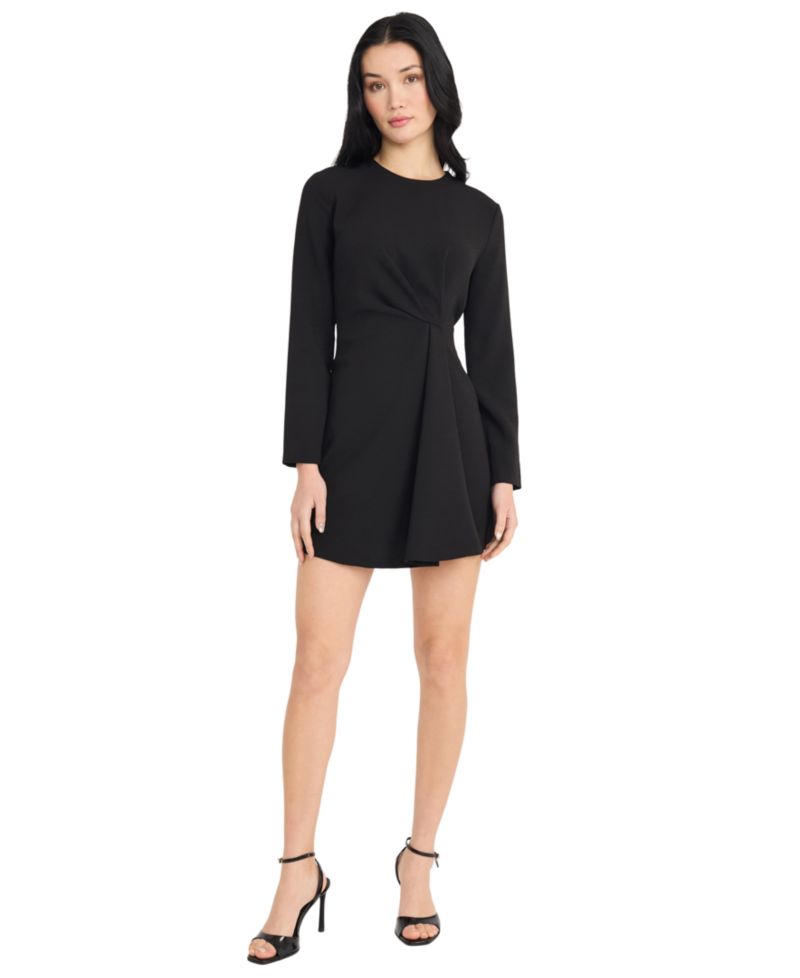 Women's Long-Sleeve Crewneck Dress