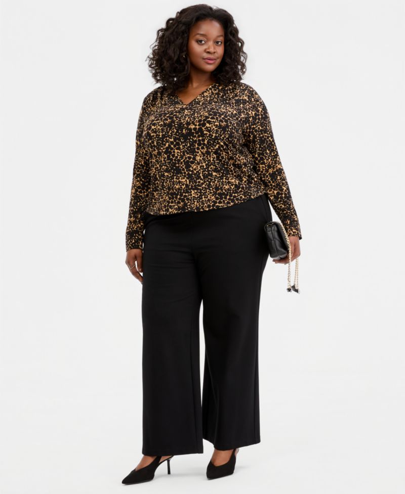 Plus Size High-Rise Pull-On Pants