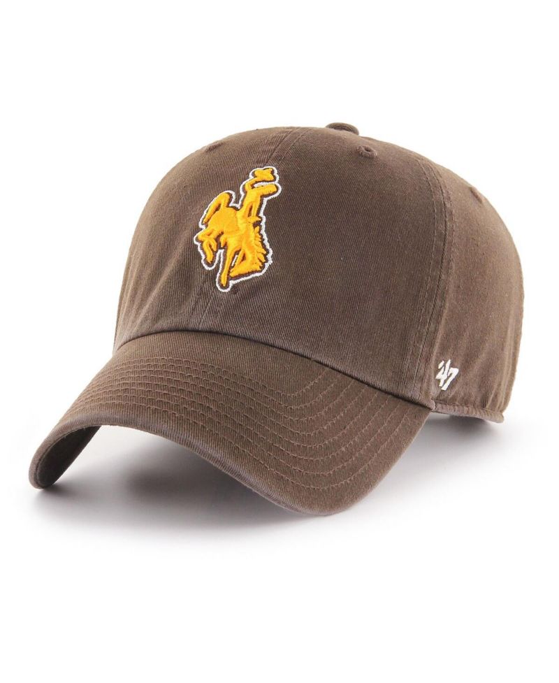 Men's Brown Wyoming Cowboys Vintage Clean Up Adjustable Hat