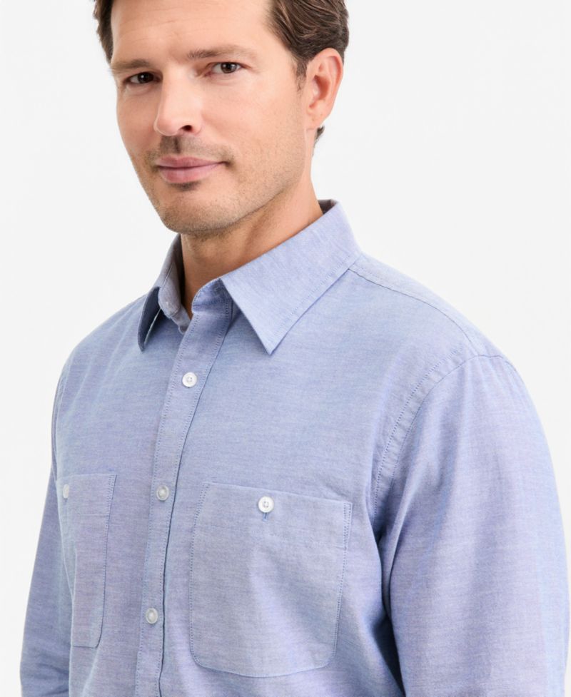 Men's Two-Pocket Long-Sleeve Oxford Shirt