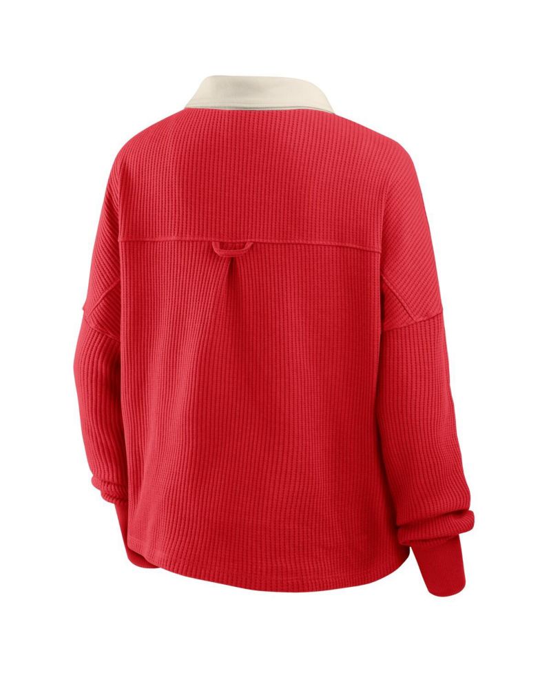 Women's Scarlet San Francisco 49ers Oversized Hometown Premium Thermal Long Sleeve Shirt