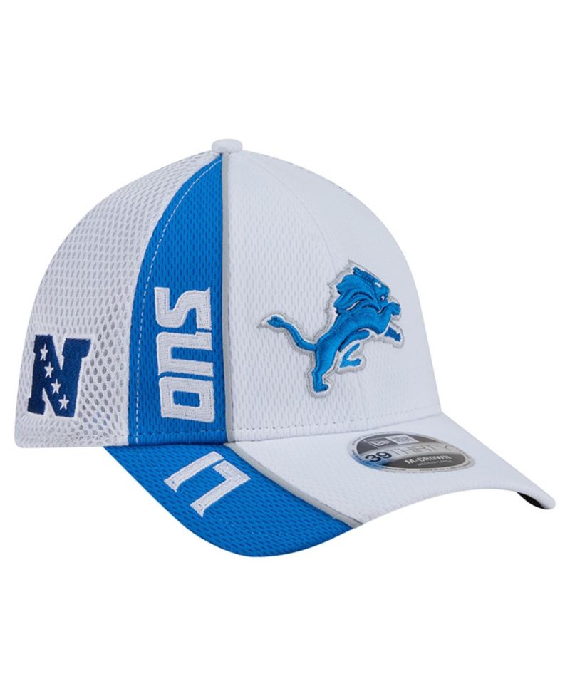 Men's White/Blue Detroit Lions Dash 39THIRTY M-Crown Flex Hat