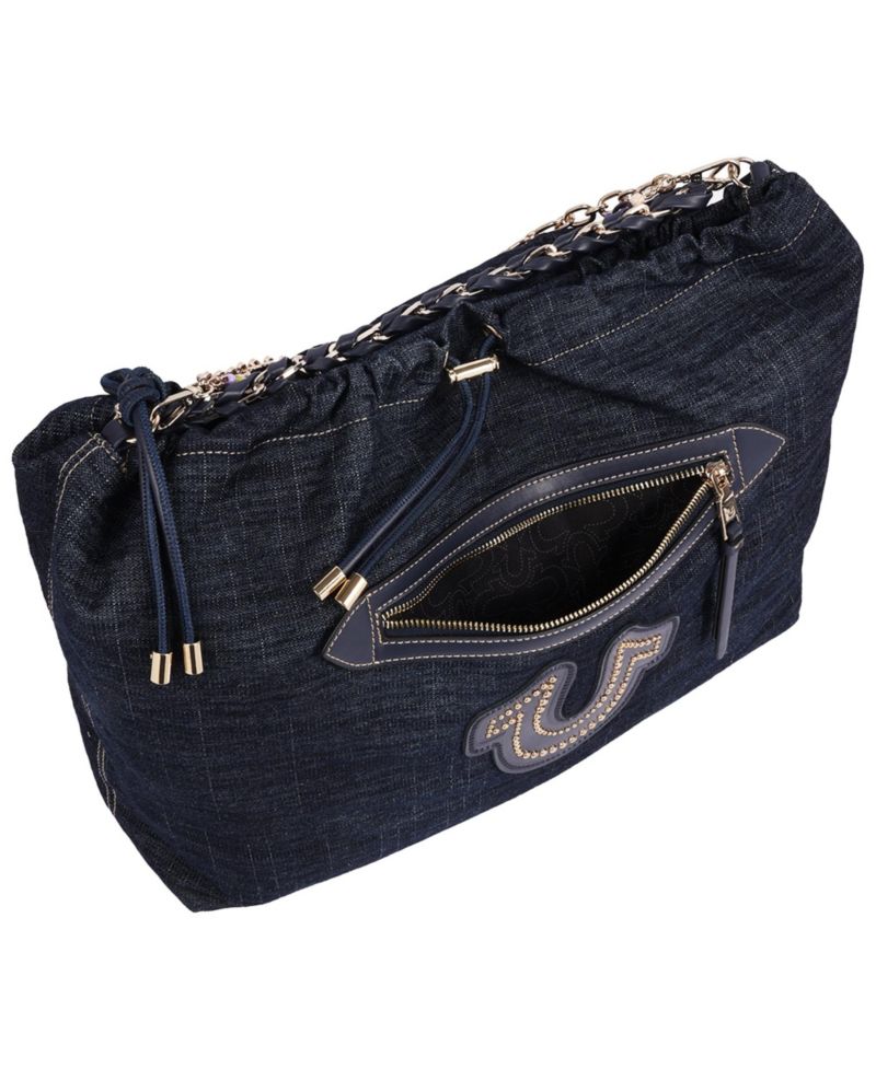 Women's Vintage Chain Denim Hobo Bag