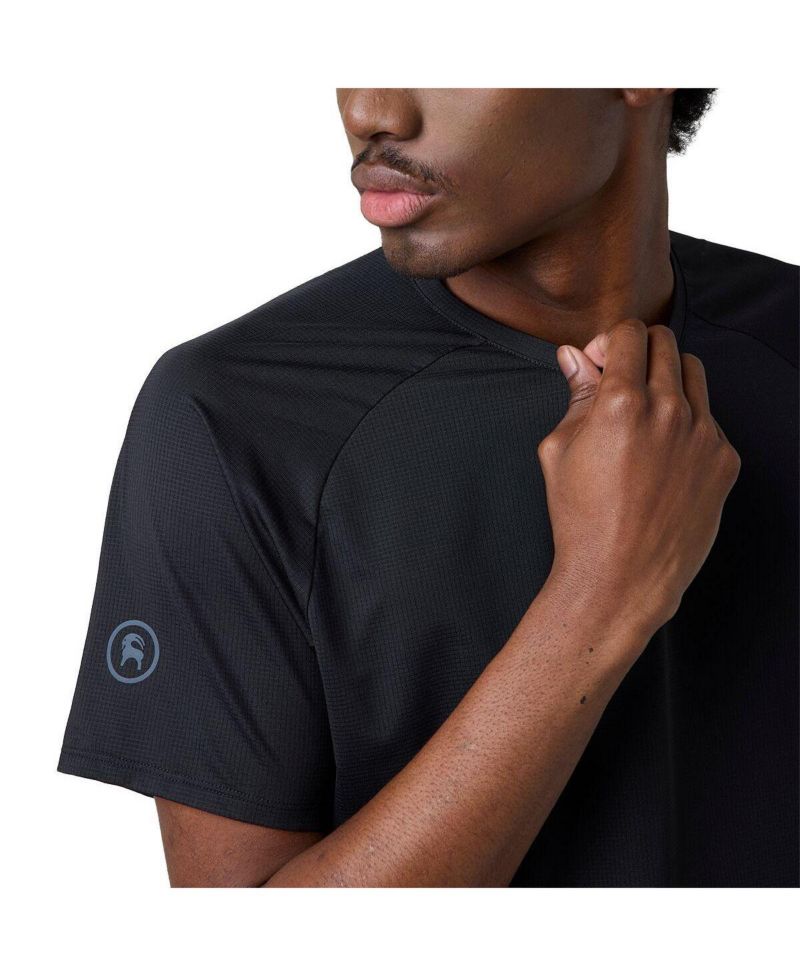Men's Wasatch Adventure Run Crewneck Drop-Needle Grid Knit T-Shirt