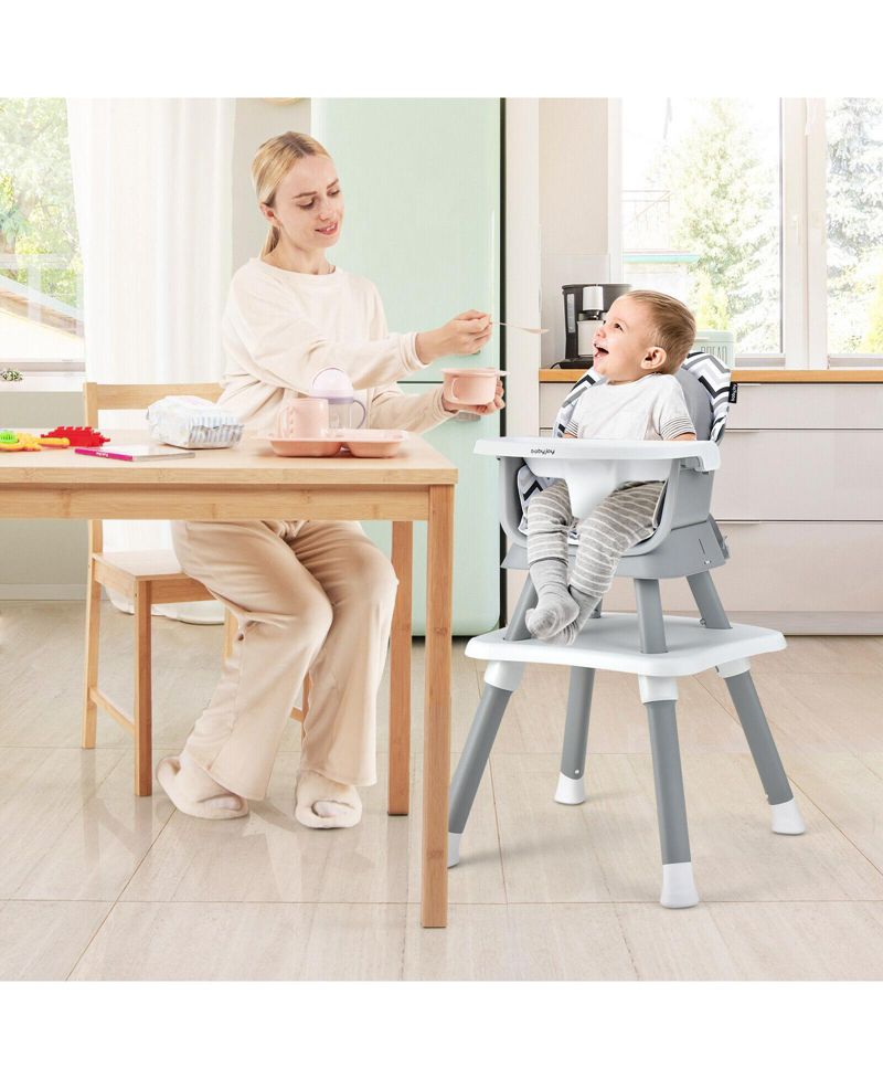 6 in 1 Convertible Baby High Chair with Adjustable Tray
