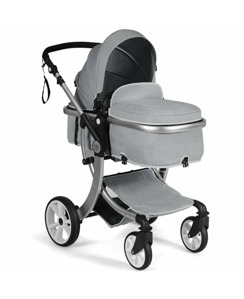 Folding Aluminum Infant Bassinet Reversible Baby Stroller