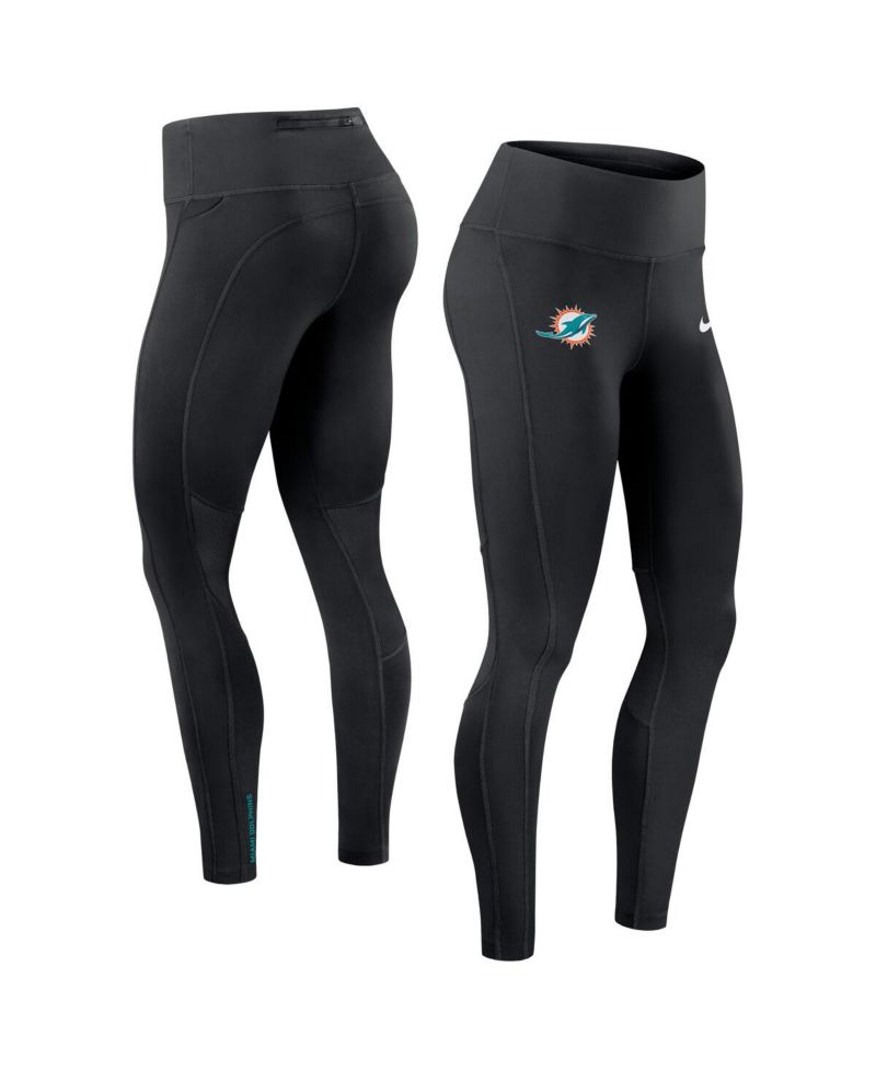 Women's Black Miami Dolphins Primetime Epic Fast Performance Leggings