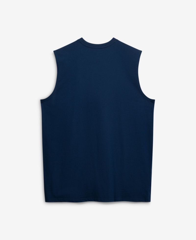 Men's Navy New York Yankees Big & Tall Heart & Soul Muscle Tank Top