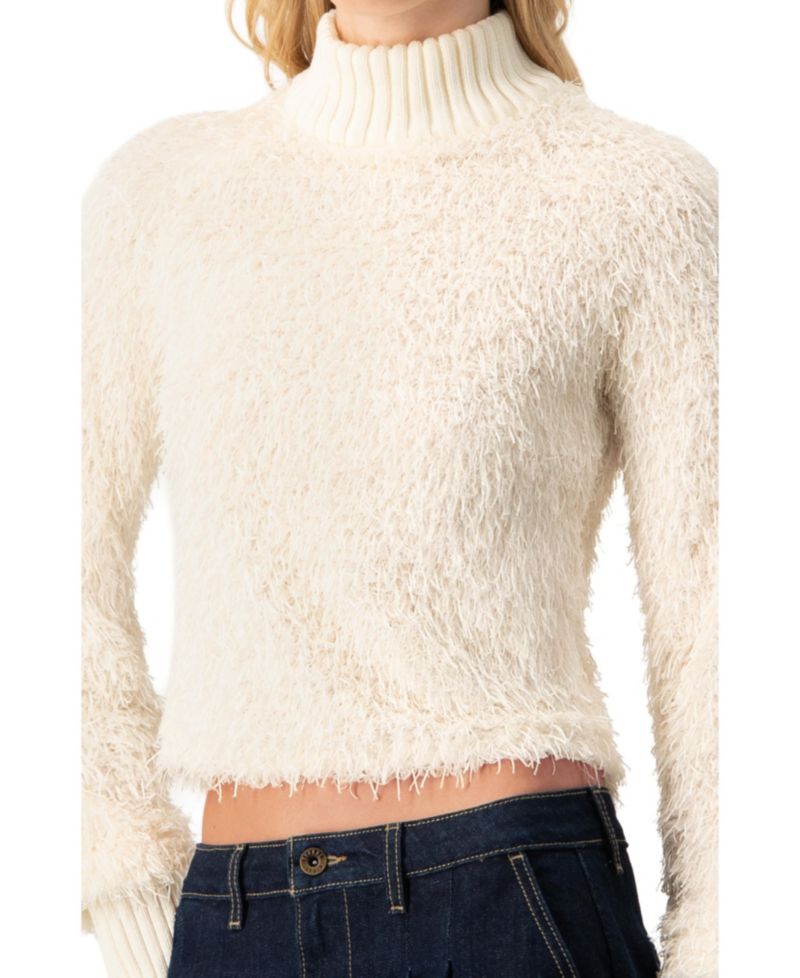 Women's High Neck Fringe Blouse