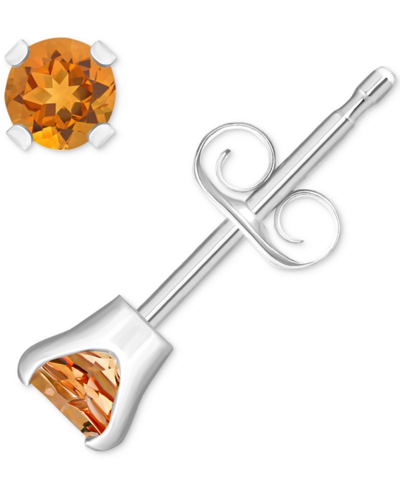 Rhodolite Garnet Stud Earrings (1/4 ct. t.w.) in 14k White or Yellow Gold (Also in Citrine, Sky Blue Topaz, Peridot & Opal)