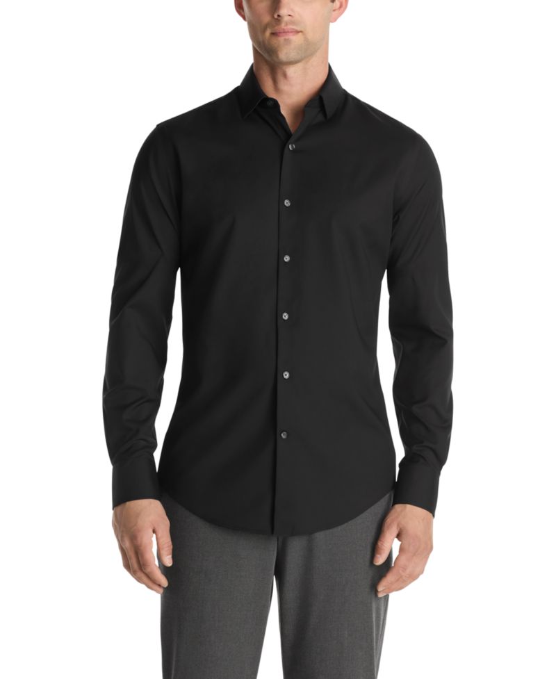 Men's Solid Spread Collar Dress Shirt