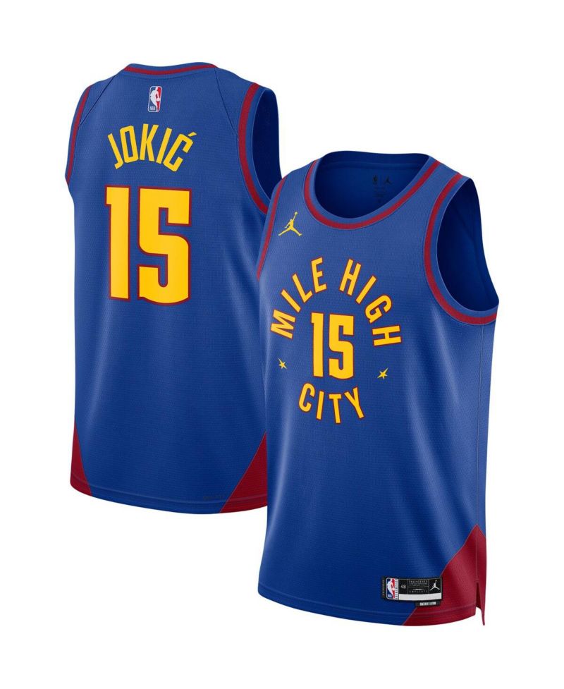 Men's and Women's Nikola Jokic Blue Denver Nuggets Statement Edition Swingman Jersey