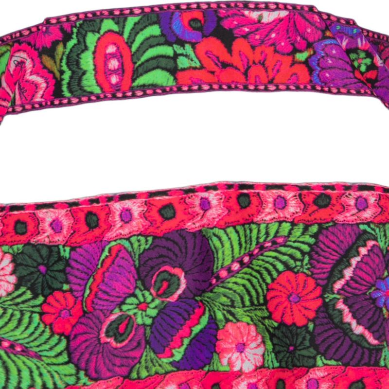 Women's Black Floral Printed Jersey V-Neck Top