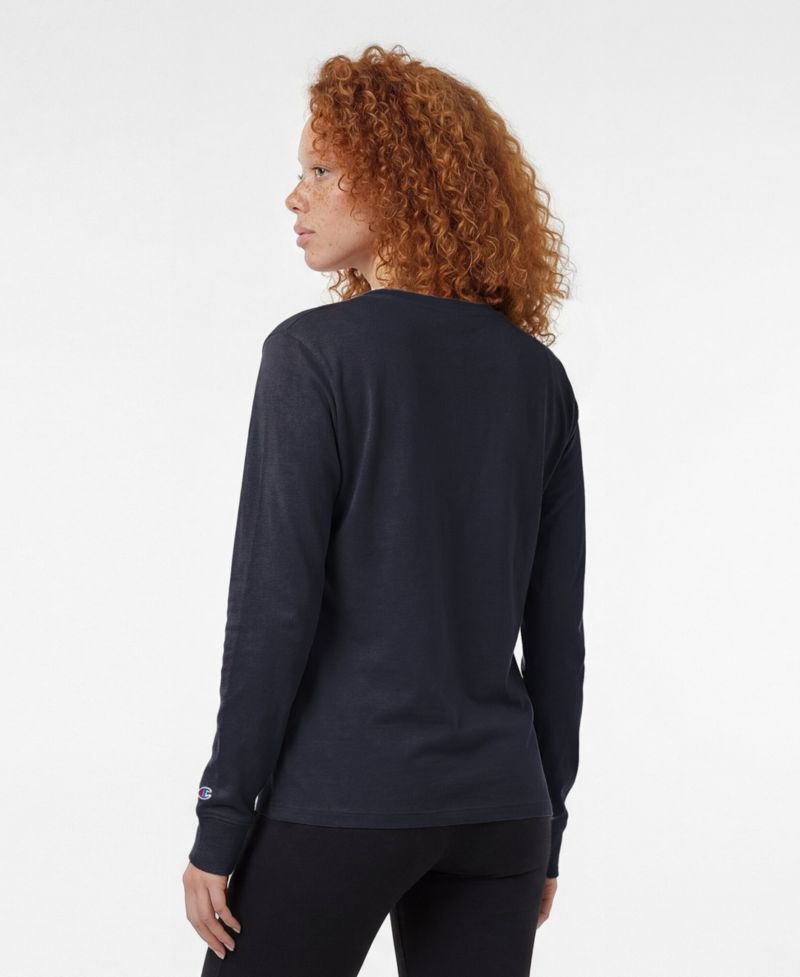 Women's New York Yankees Screen-Print Graphics Long-Sleeve T-Shirt