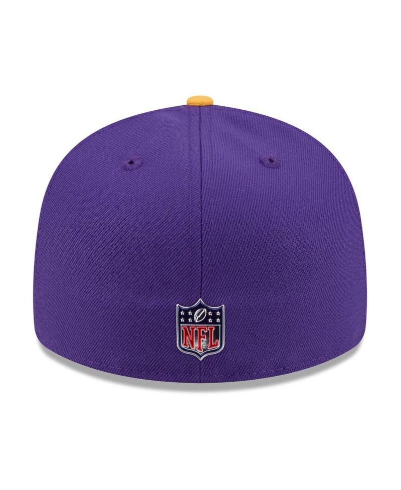 Men's Purple/Gold Minnesota Vikings 2026 NFL Draft Pre-Curved 59FIFTY Fitted Hat