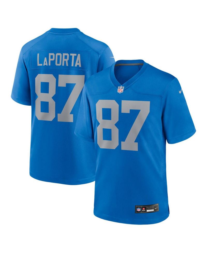 Men's Sam LaPorta Blue Detroit Lions Alternate Game Jersey