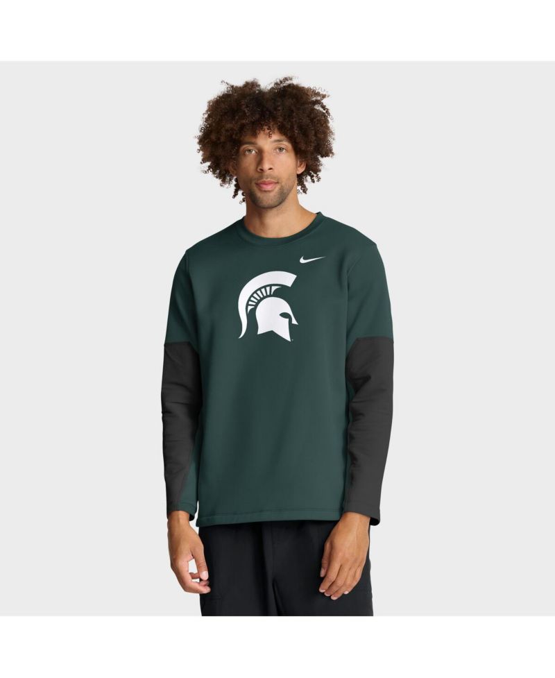Men's Green Michigan State Spartans 2025 Sideline Coach Performance Long Sleeve T-Shirt
