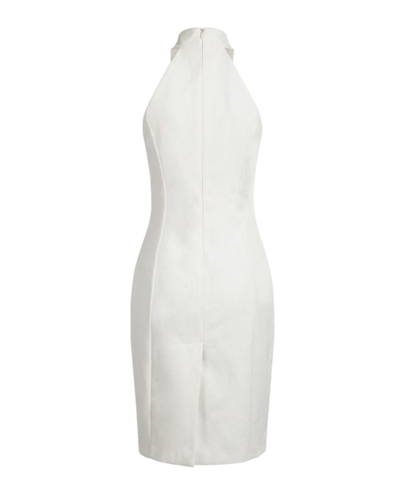 Women's High Neck Cotton Mini Dress