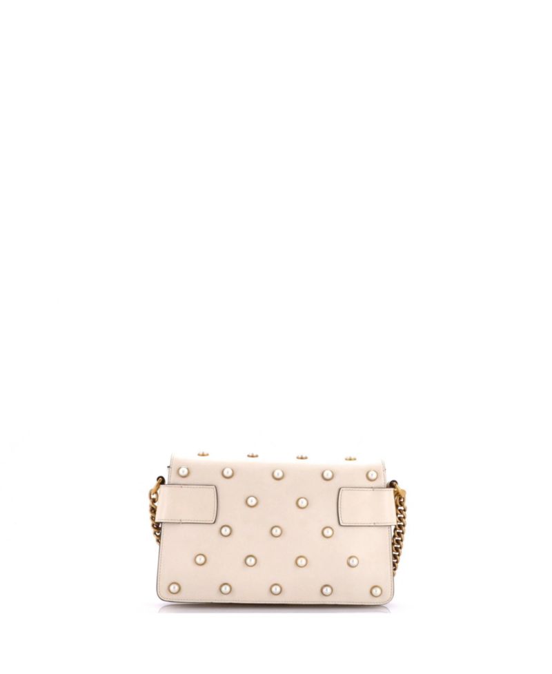 Mini Broadway Pearly Bee Shoulder Bag Embellished Leather