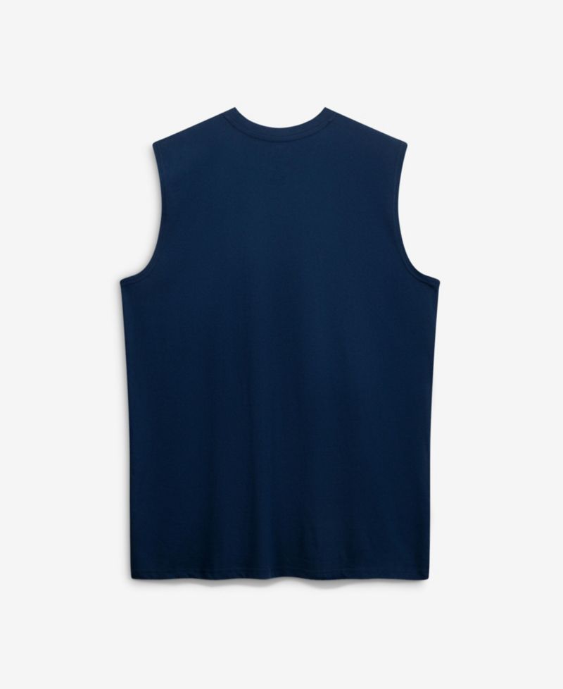 Men's Navy Detroit Tigers Big & Tall Heart & Soul Muscle Tank Top