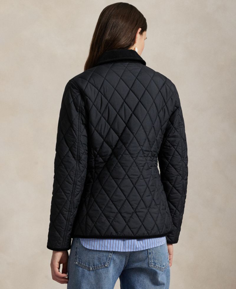 Women's Corduroy-Trim Quilted Barn Jacket