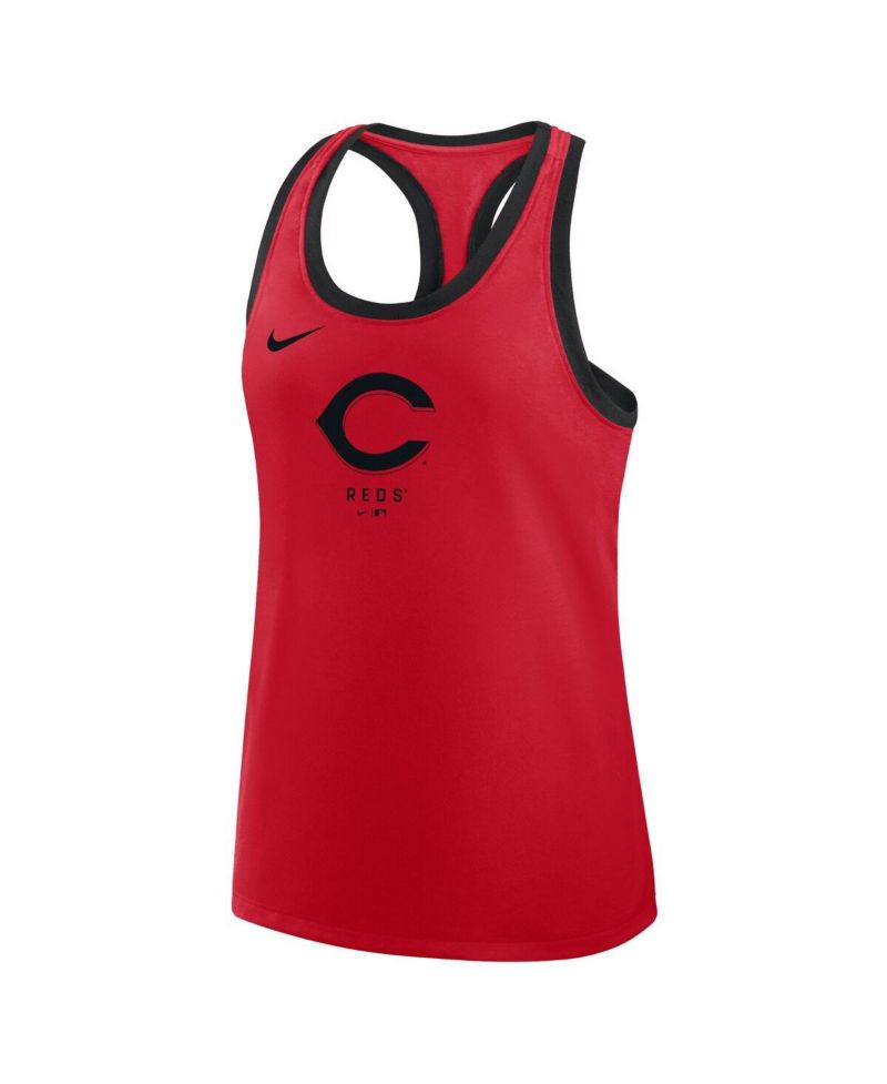 Women's Red Cincinnati Reds Tri-Blend Dri-FIT Racerback Tank Top