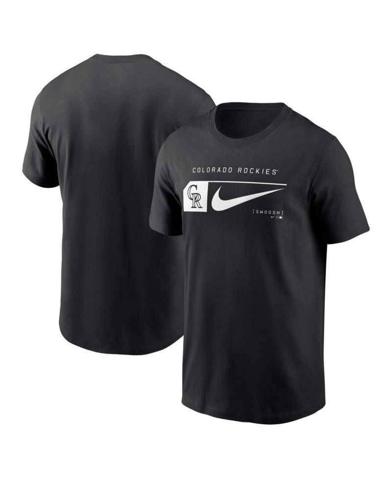 Men's Black Colorado Rockies Fashion Graphic Swoosh T-Shirt