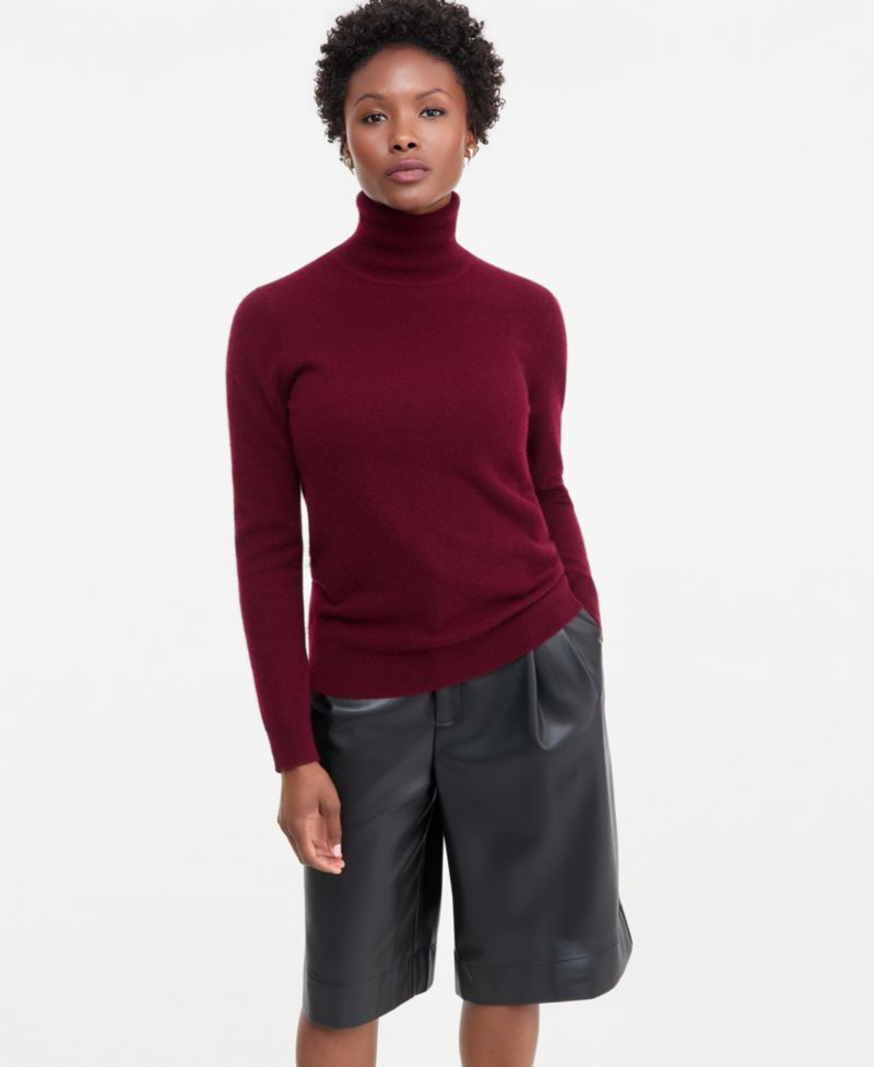 Petite Cashmere Turtleneck Sweater