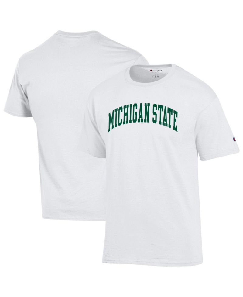 Men's White Michigan State Spartans Basic Arch T-Shirt