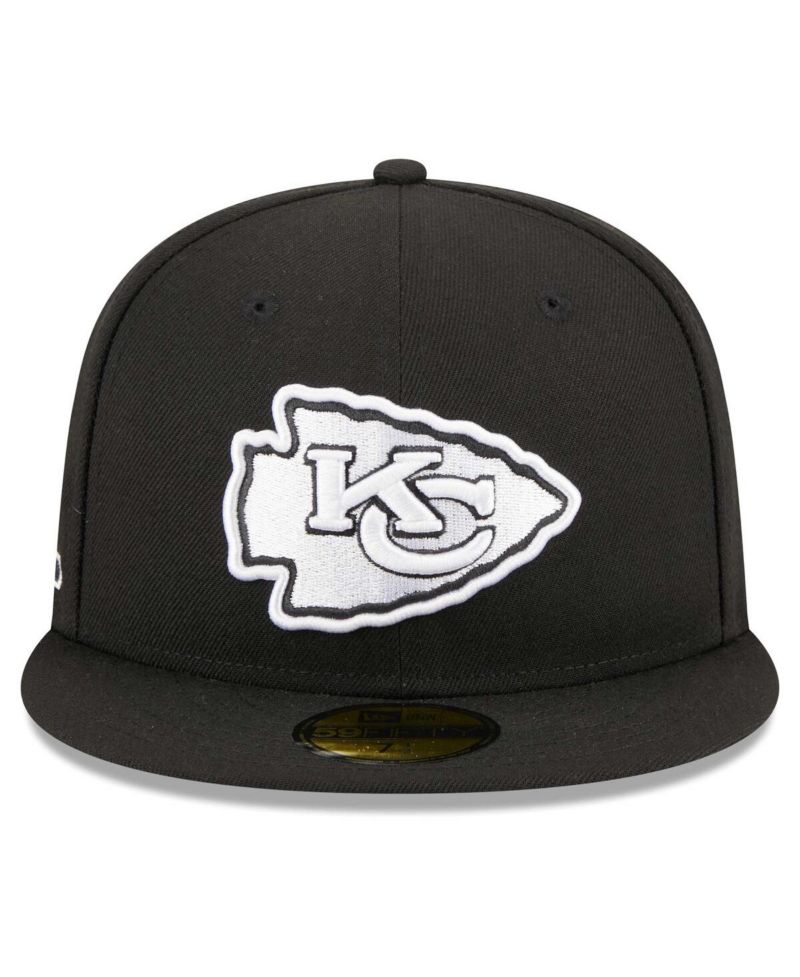 Men's Black Kansas City Chiefs Main Patch 59FIFTY Fitted Hat