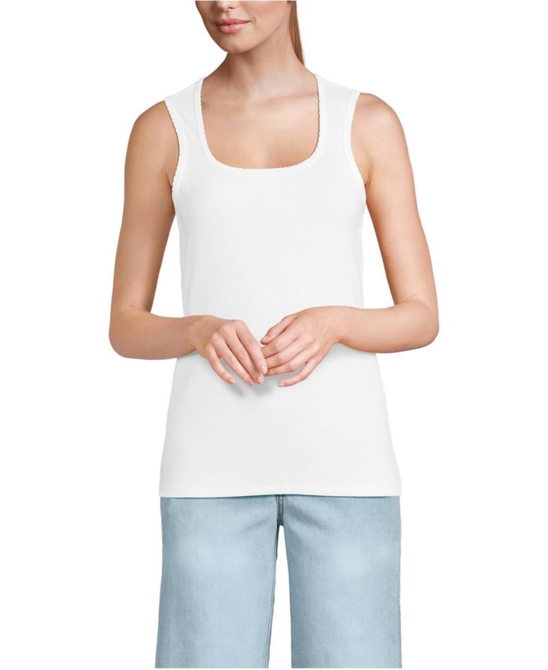 Women's Micro Rib Square Neck Tank Top