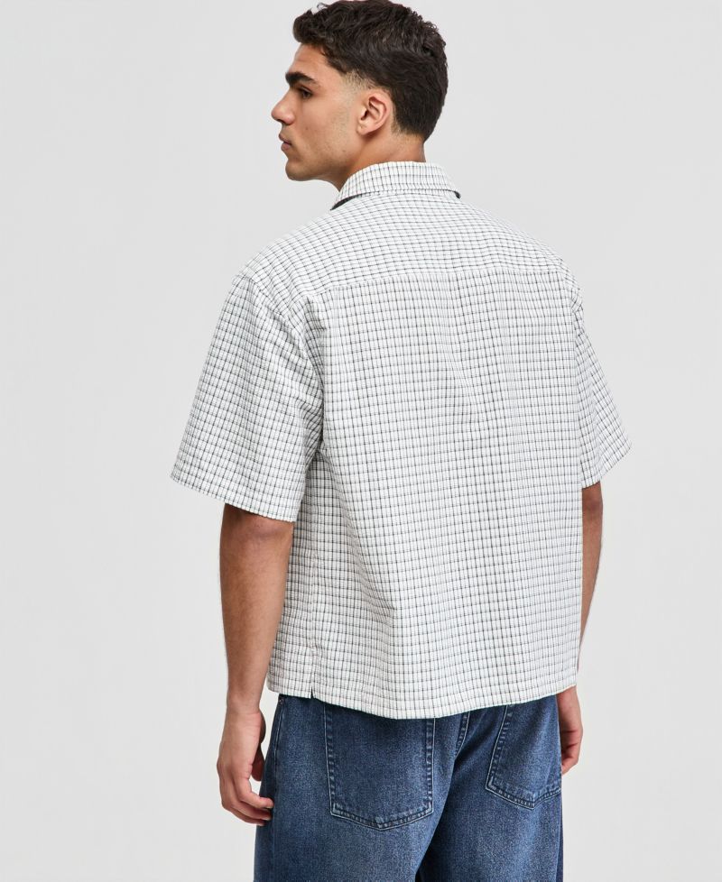 Men's Plaid Seersucker Short-Sleeve Shirt, Macy's Exclusive