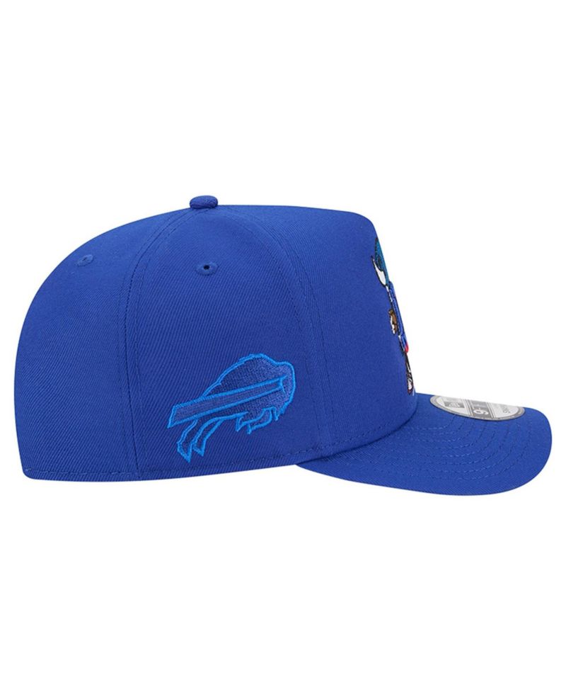 Men's Royal Buffalo Bills Cartoon A-Frame 9FIFTY Snapback