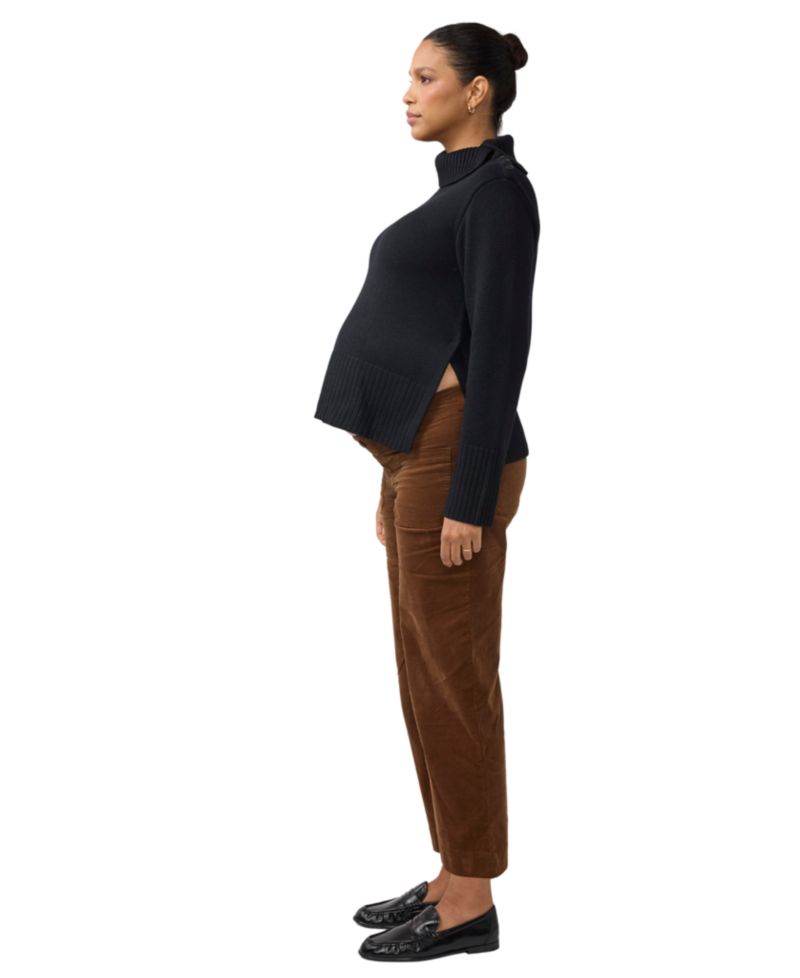 Maternity High-Neck Oversized Nursing Sweater