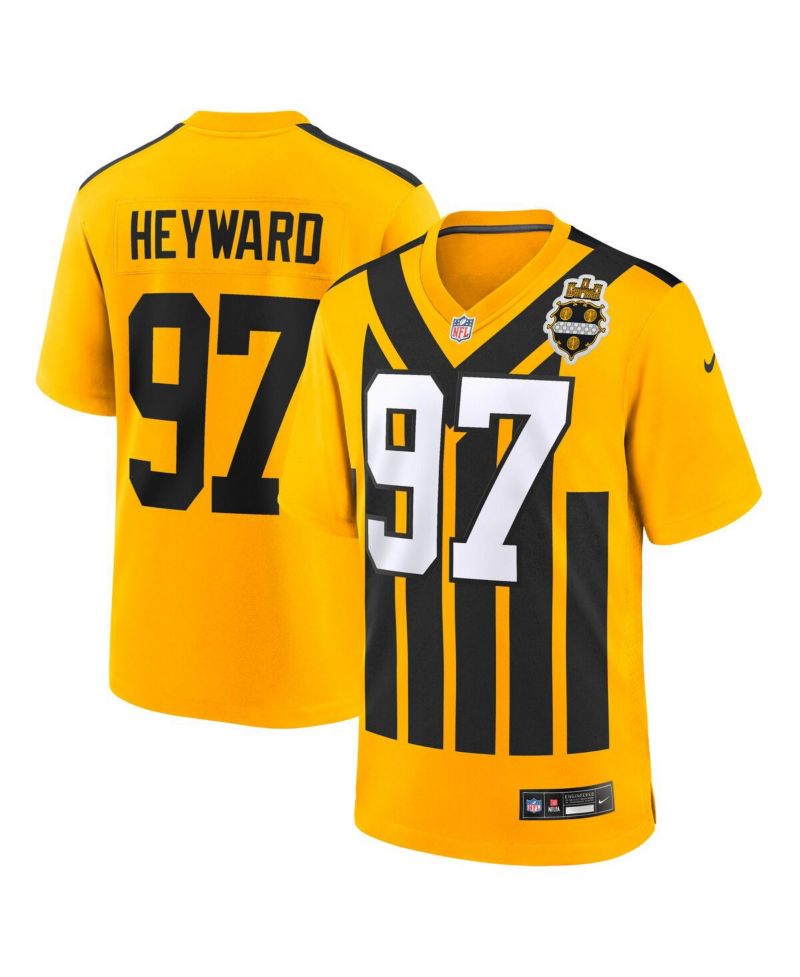 Men's Cameron Heyward Gold Pittsburgh Steelers Alternate 1933 Throwback Game Jersey