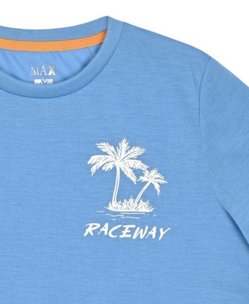 Boys' 6-18 Palm Tree Print T-Shirt and Shorts, 2-Piece Set