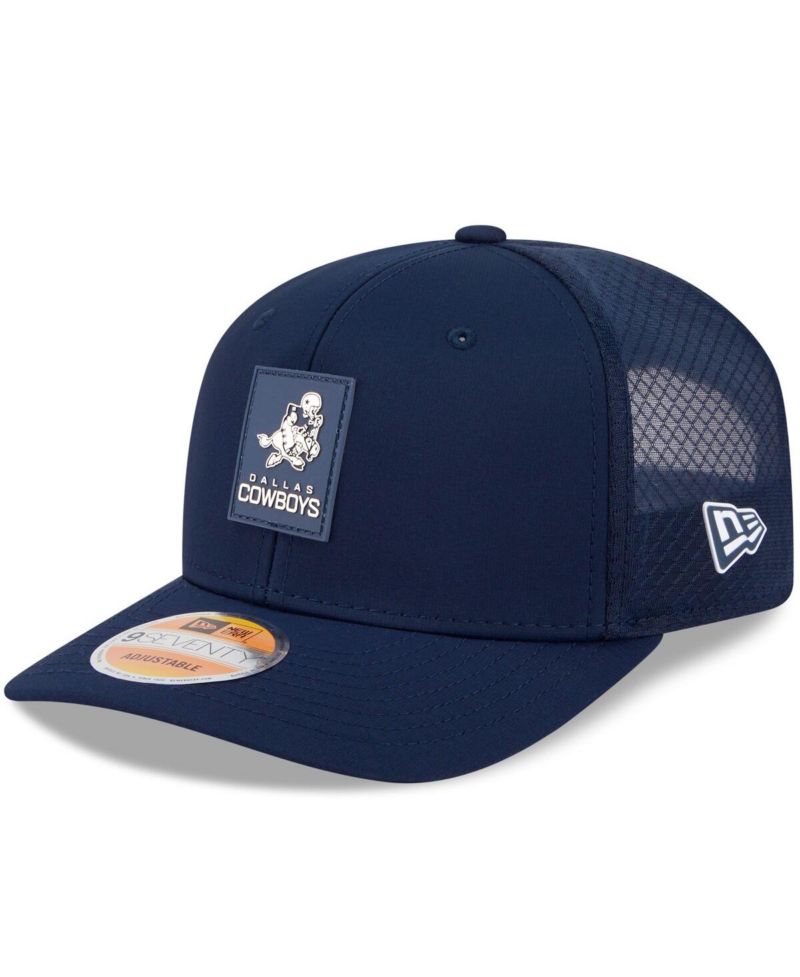Men's Navy Dallas Cowboys 2025 Sideline Throwback 9SEVENTY Trucker Adjustable Hat