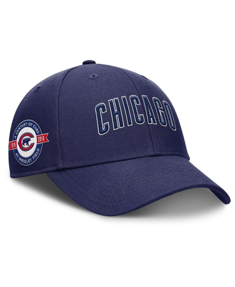 Men's Navy Chicago Cubs Rise Gaberdine Adjustable Hat