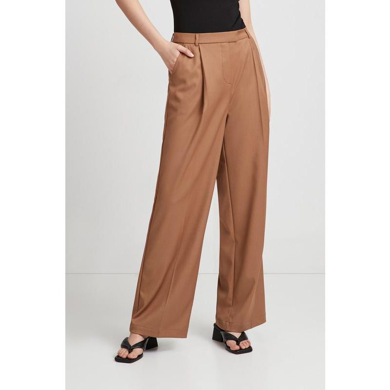 Women's Warren Mid-Rise Pleated Wide-Leg Dress Pants with Pockets