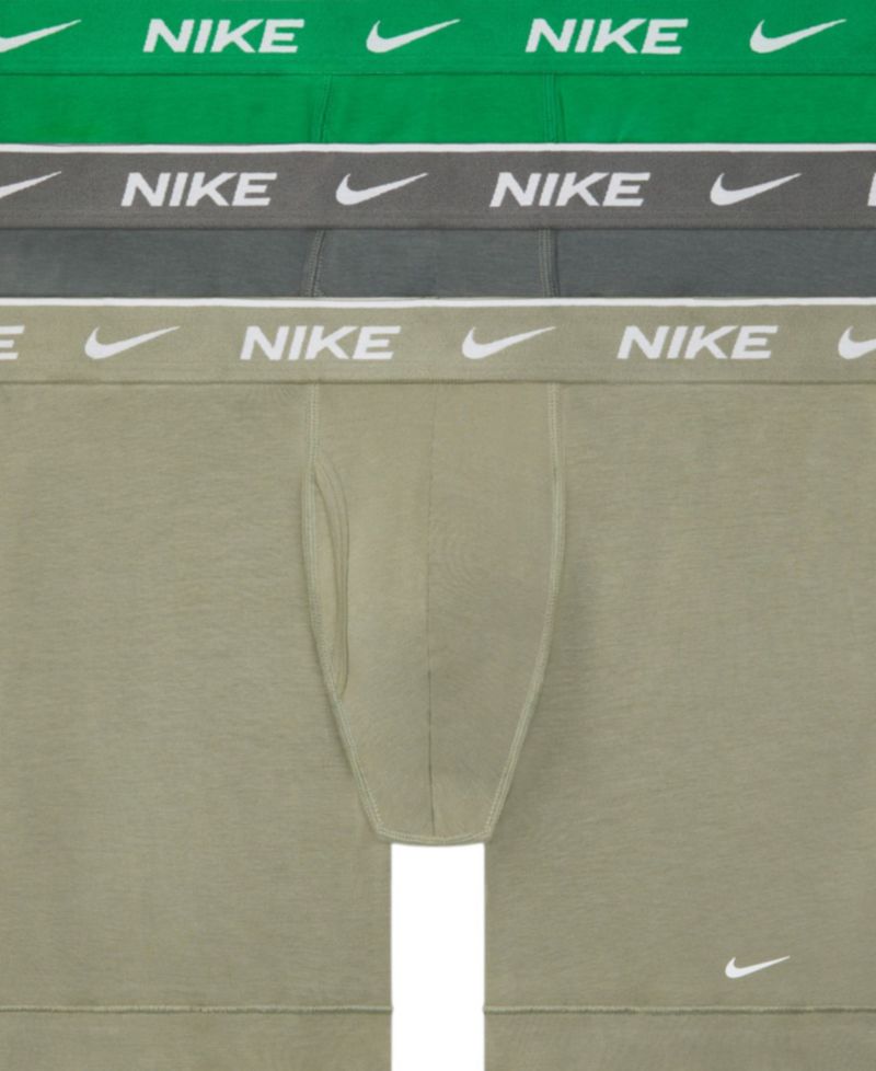 Mens Dri-FIT Essential Cotton Stretch Boxer Briefs, 3-Pack