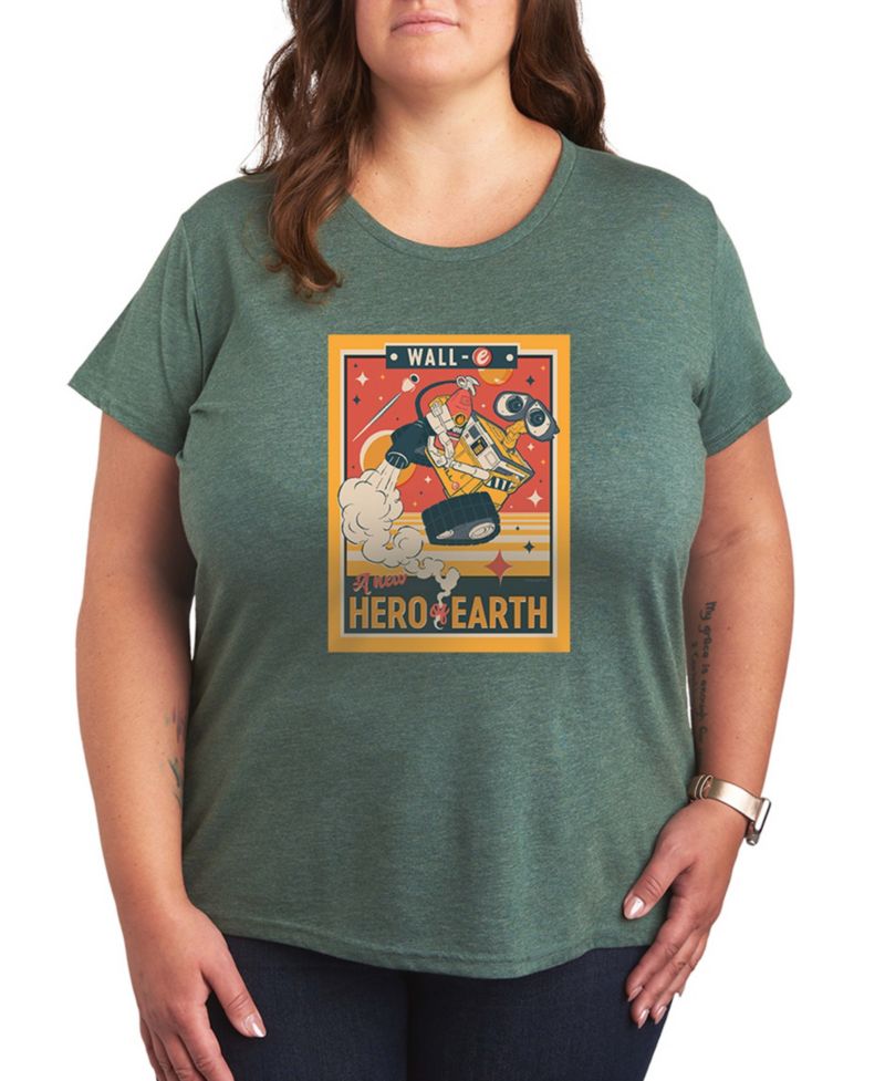 Plus Size Wall-E New Hero Of Earth Short-Sleeve Graphic T-Shirt