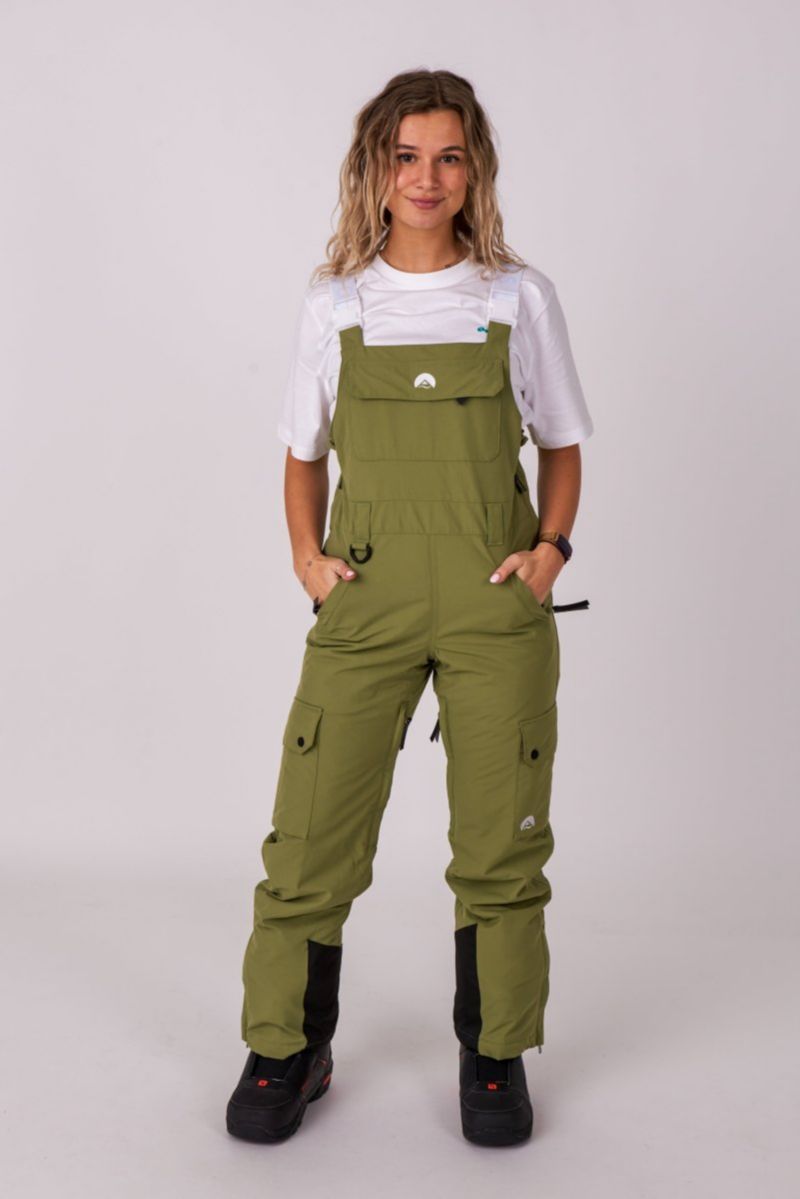 Women's Yeh Girl Bib Pant - Khaki