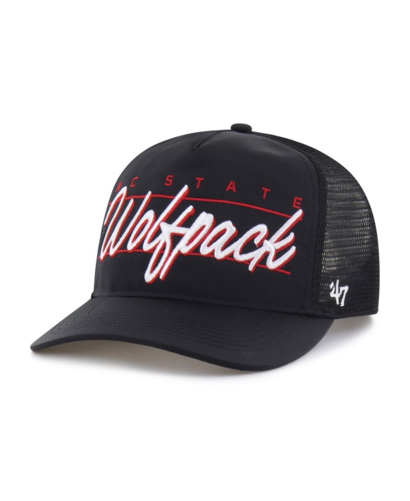 Men's and Women's '47 Black NC State Wolfpack brrr&deg; Condor Mesh Hitch Adjustable Hat