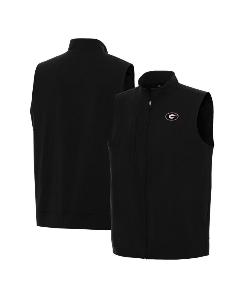 Men's Black Georgia Bulldogs Regard Full-Zip Vest